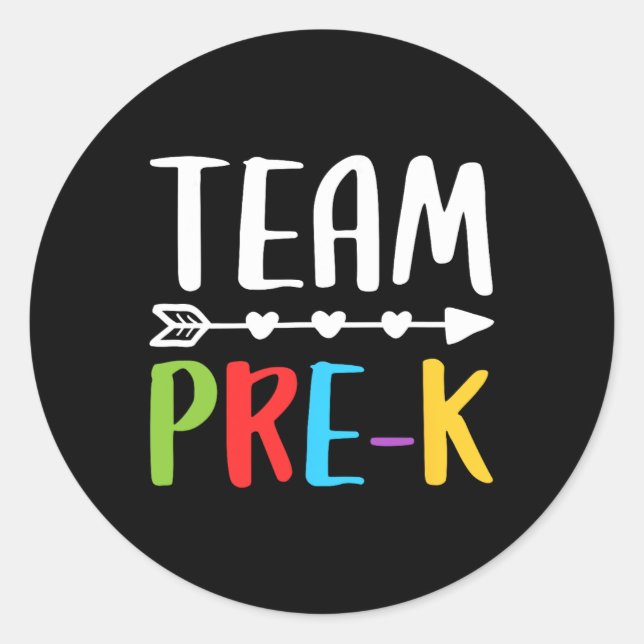 Pre-k Teacher Back To School  Classic Round Sticker (Front)