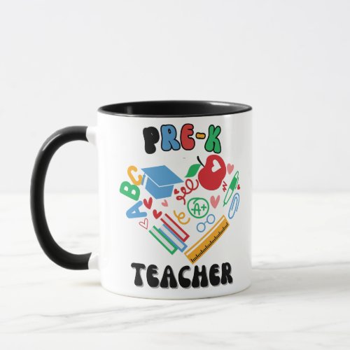 Pre_K Teacher Bold Colors Design Mug