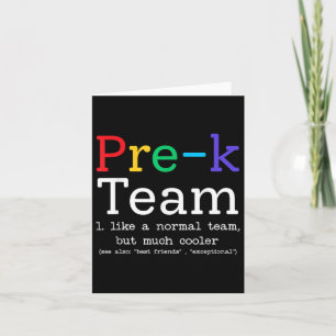 Pre-k Teacher Team Like A Normal Preschool Back To Card