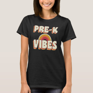 Pre K Vibes Back To School Retro 7th Grade Teacher T-Shirt