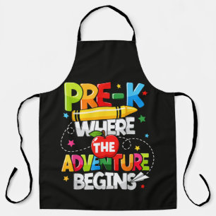 Pre-K Where The Adventure Begins Back to School Apron