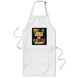 Pre-K Where The Adventure Begins Back to School Long Apron