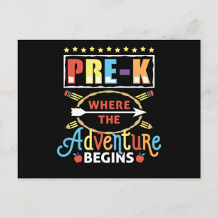 Pre-K Where the Adventure Begins Postcard
