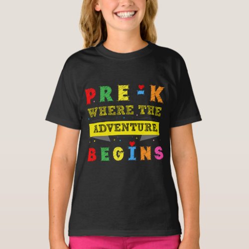 PRE_K Where the Adventure Begins  T_Shirt