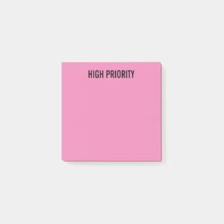 Pre-Labeled High Priority Pink Post-it Notes