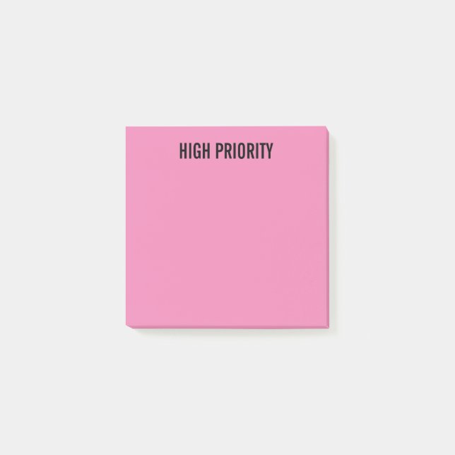Pre-Labeled High Priority Pink Post-it Notes (Front)