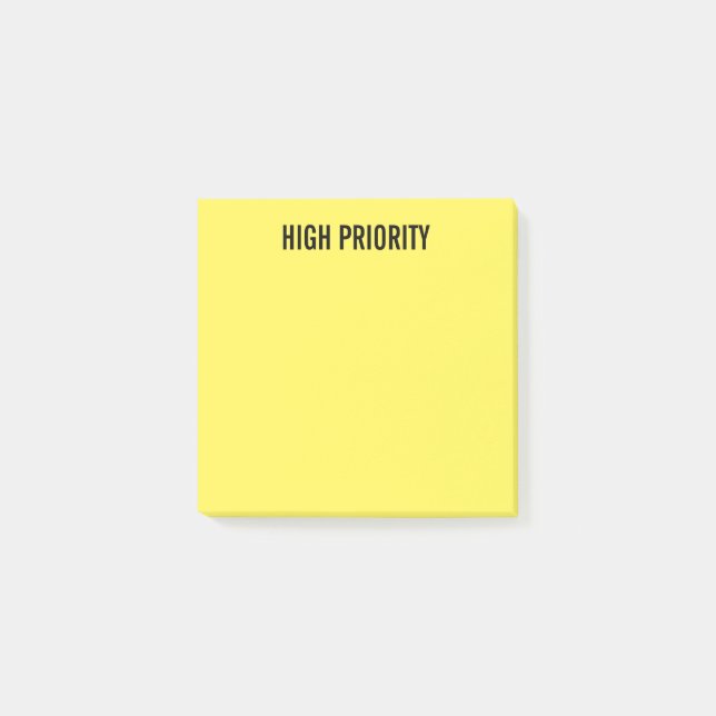 Pre-Labeled High Priority Yellow Post-it Notes (Front)