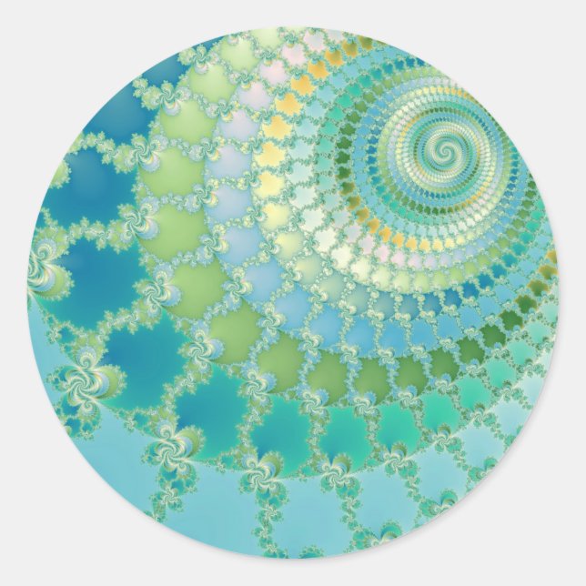 Pre Life - Fractal Classic Round Sticker (Front)