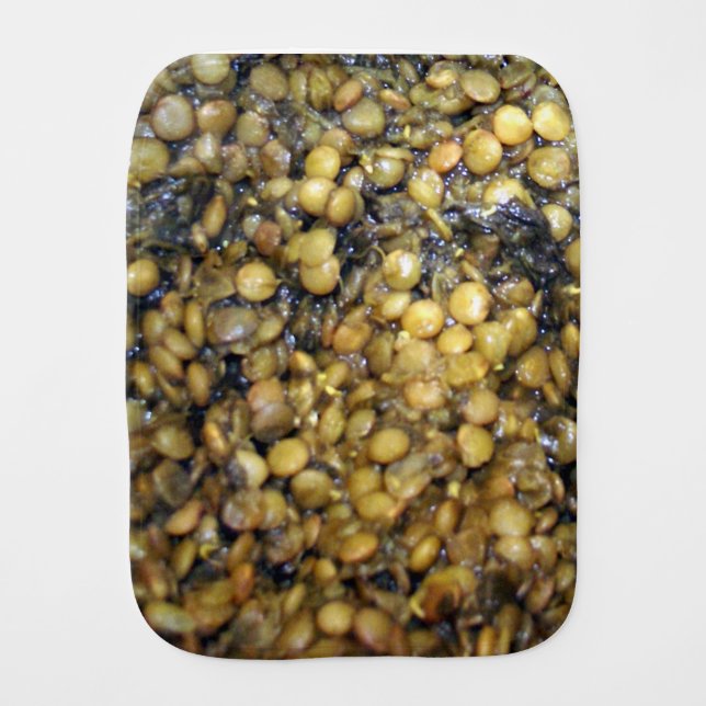 Pre-Loaded Burp Cloth! Lentils! Baby Burp Cloth (Front)