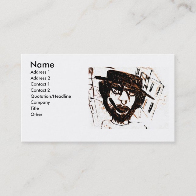PRE MISSION THOUGHT WHITE BUSINESS CARD (Front)