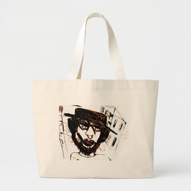 PRE MISSION THOUGHT WHITE LARGE TOTE BAG (Front)