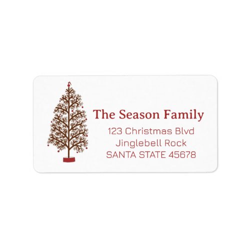 Pre owned Christmas tree address label