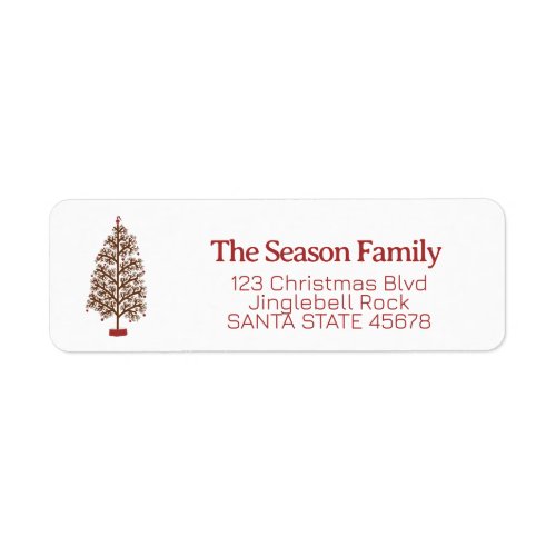 Pre owned Christmas tree address label