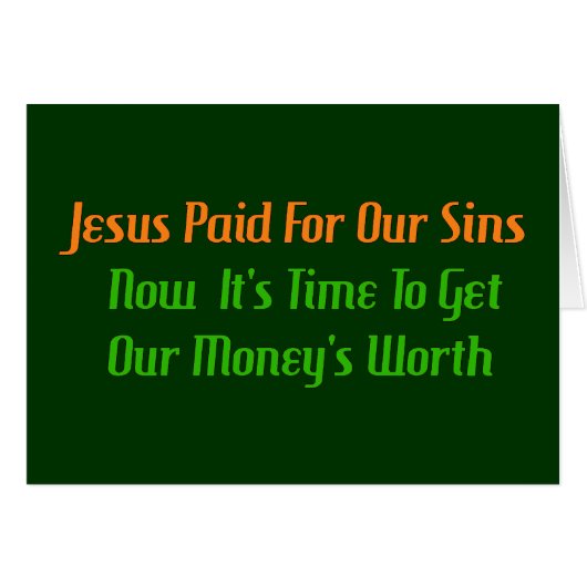Pre-Paid Sin Cards (Front Horizontal)