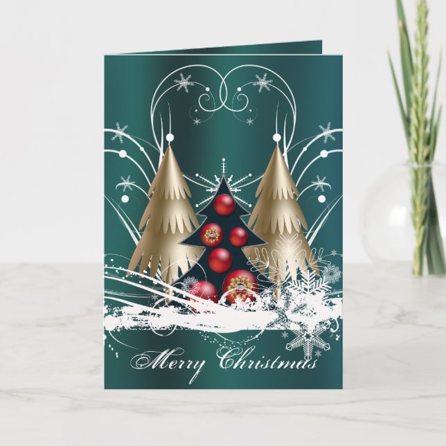Pre-Printed Christmas Tree Card (Front)