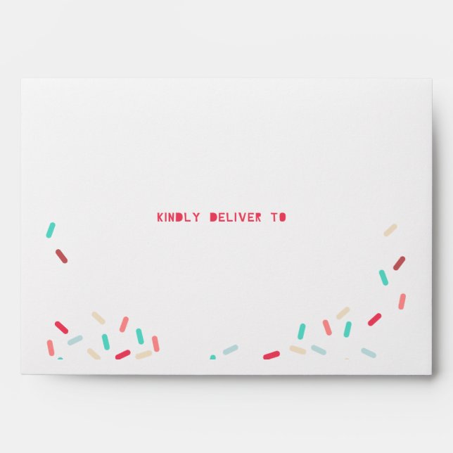 Pre-Printed Donut Invitation Envelope (Front)