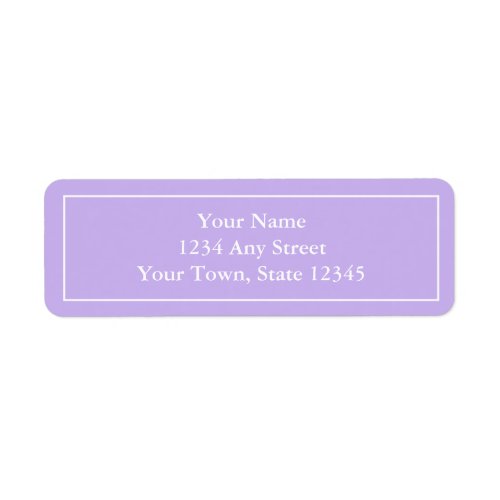 Pre_printed Purple Return Address Label Stickers