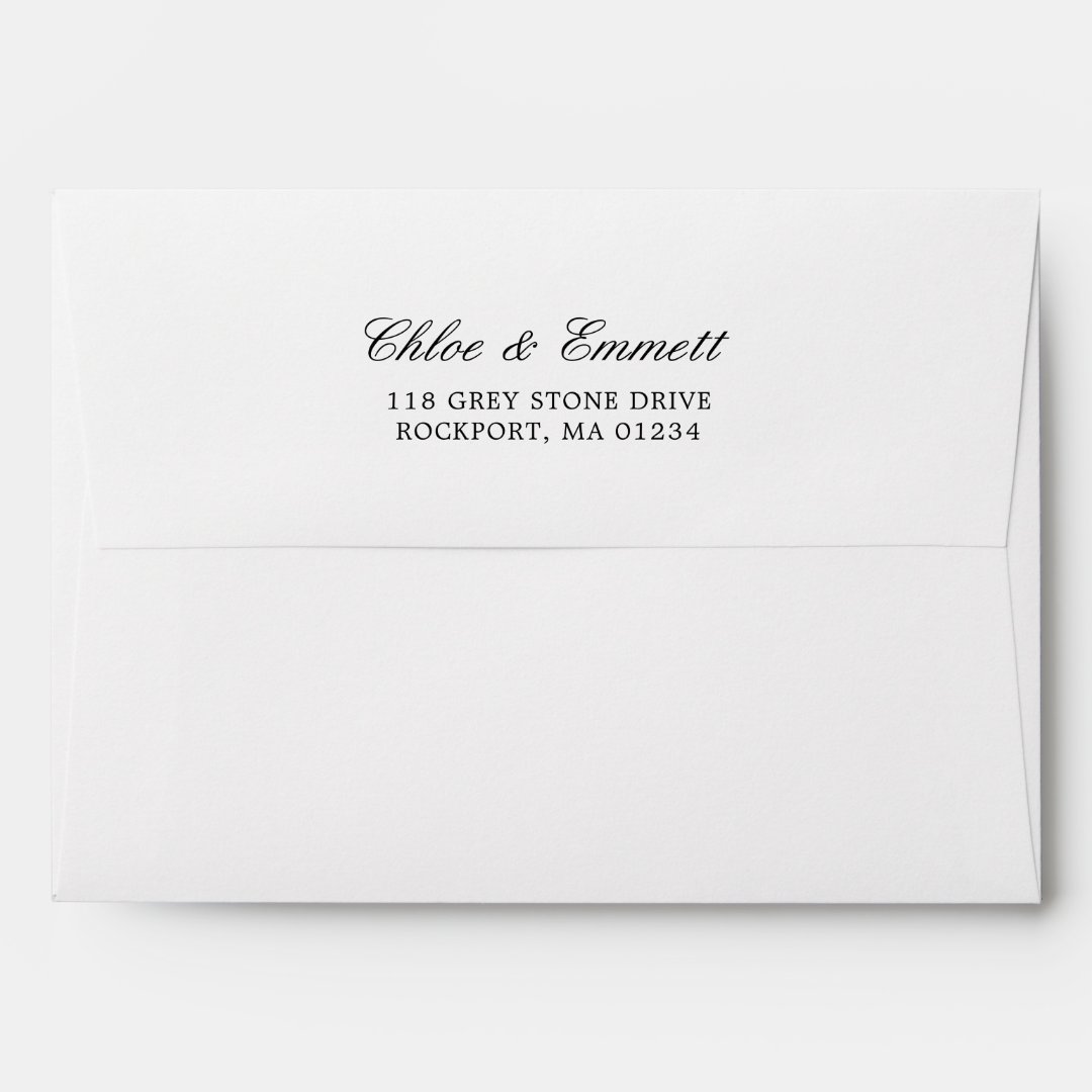 Preprinted Return Address on Back Envelope Zazzle