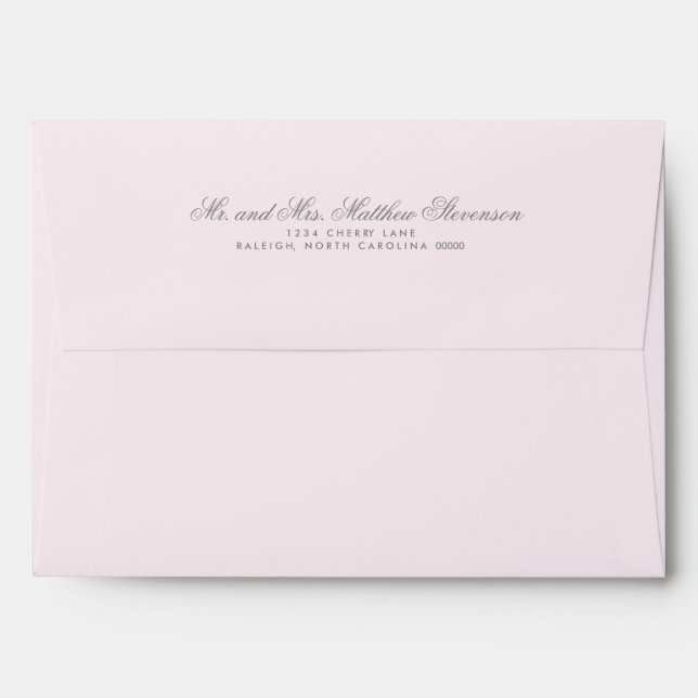 Pre-Printed Wedding Invitation Envelope (Back (Top Flap))