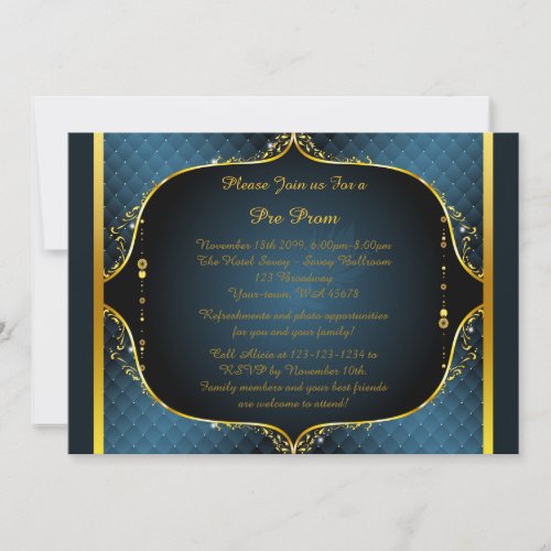 Pre_Prom invitation Pre_Prom QuinceaneraSweet16 Invitation