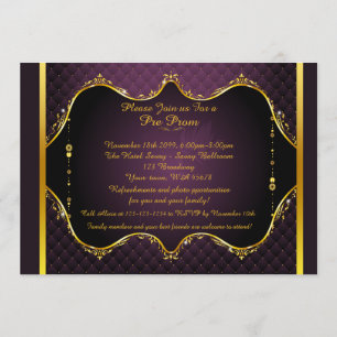 Pre-Prom invitation, Pre-Prom, Quinceanera,Sweet16 Invitation