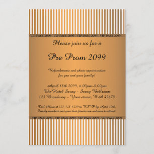 Pre-Prom invitation,Pre Prom, Quinceanera,VIP PASS Invitation