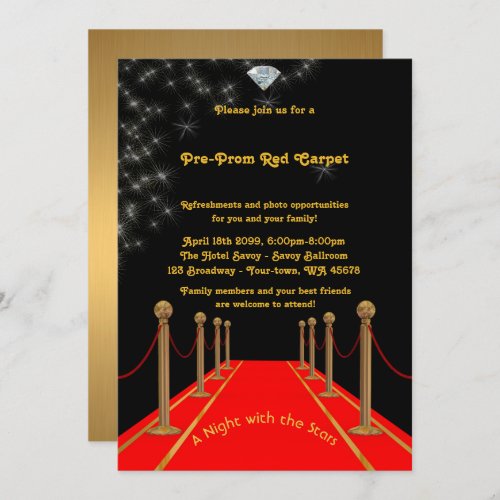 Pre_Prom invitation Pre PromRed_Carpet15th16th Invitation
