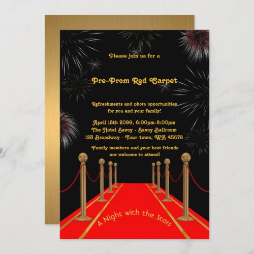 Pre_Prom invitation Pre PromRed_Carpet15th16th Invitation