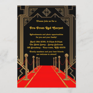 Pre-Prom invitation, Pre Prom,Red-Carpet,15th,16th Invitation