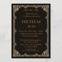 Pre PromJunior, Great Gatsby, Gold, Black