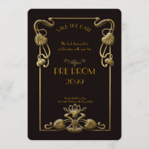 Pre PromJunior, Great Gatsby, Gold, black