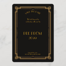 Pre PromJunior, Great Gatsby, minimalist,black