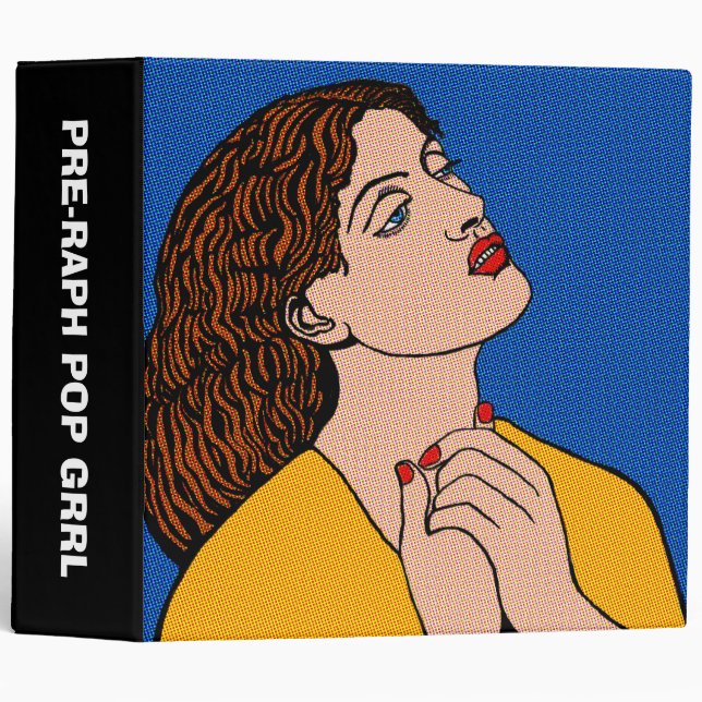 Pre-Raph Pop Grrl (2in) 3 Ring Binder (Front/Spine)