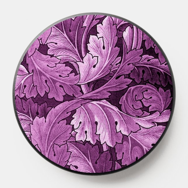 Pre-Raphaelite Acanthus Pattern In Purple PopSocket (Popsocket)