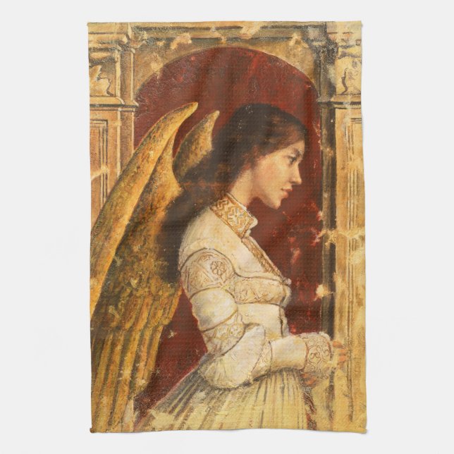 Pre-Raphaelite Angel Kitchen Towel (Vertical)