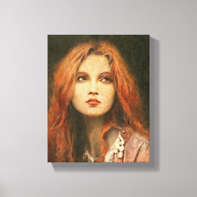 Pre-Raphaelite Muse Wrapped Canvas Print (Front)