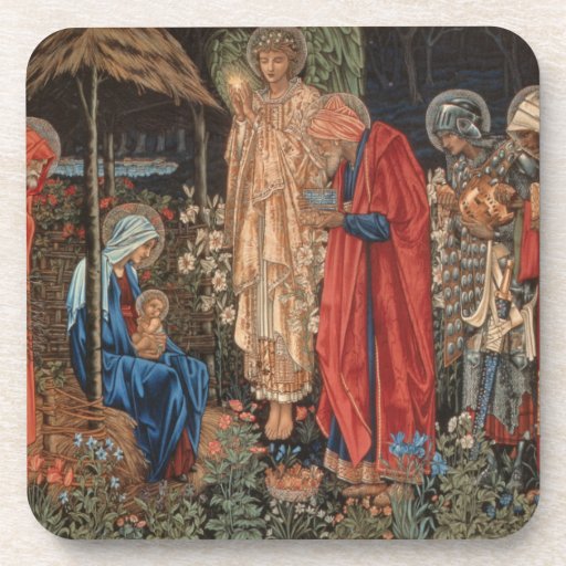 Pre-Raphaelite Nativity Scene Coasters | Zazzle