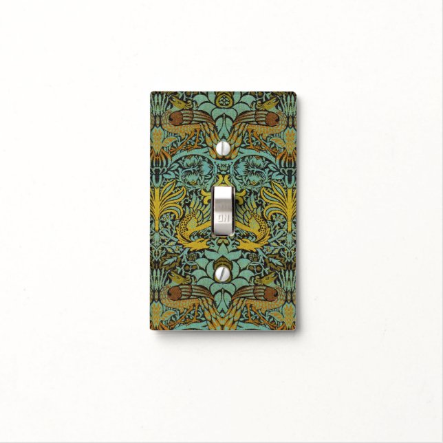 Pre Raphaelite William Morris Light Switch Cover (In Situ)