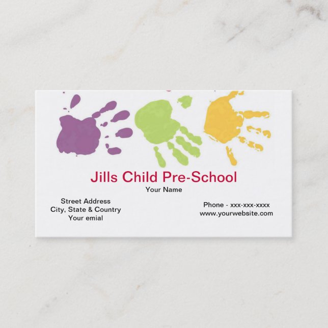 Pre School Business Card (Front)