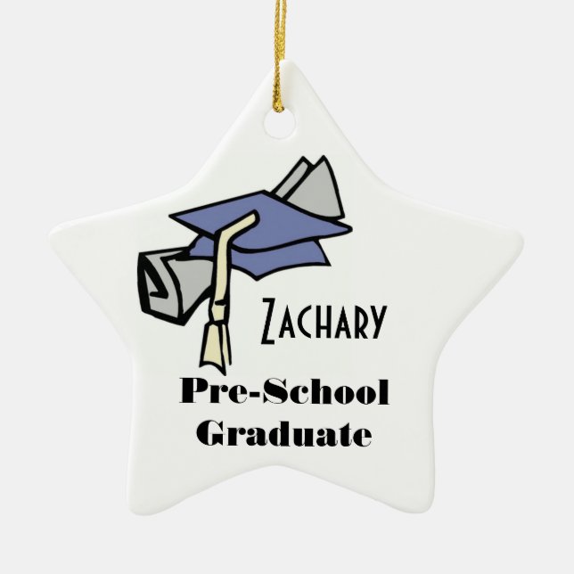Pre-School Graduate (Customizable) Ceramic Ornament (Front)