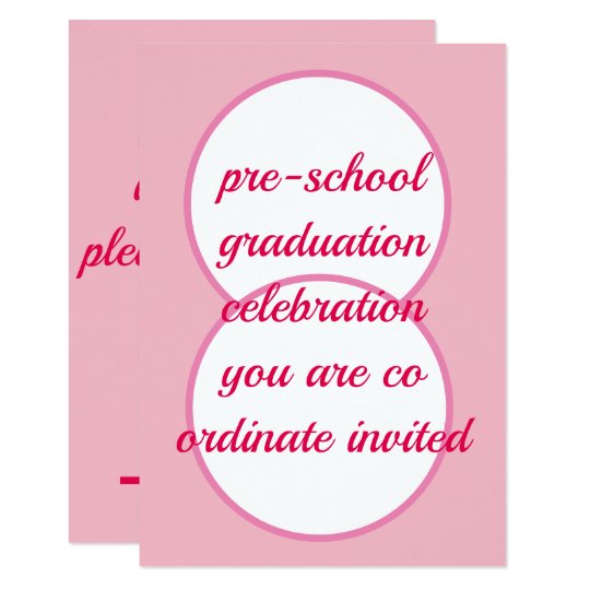 Pre School Graduation Celebration Invitation Card Zazzle Com