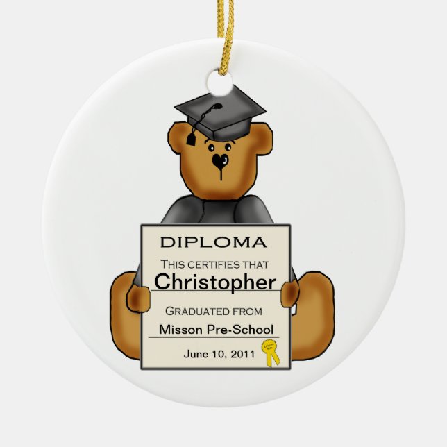 Pre-School Graduation (Customizable) Ornament (Front)