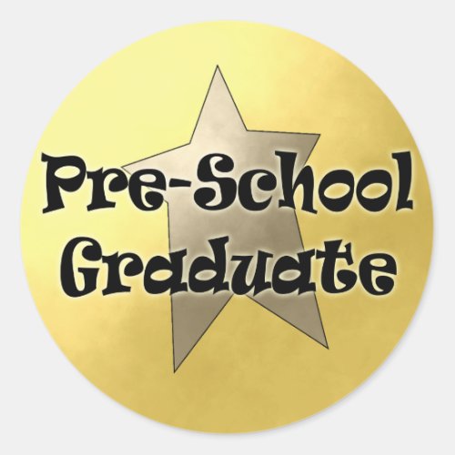 Pre_School Graduation Gifts Classic Round Sticker