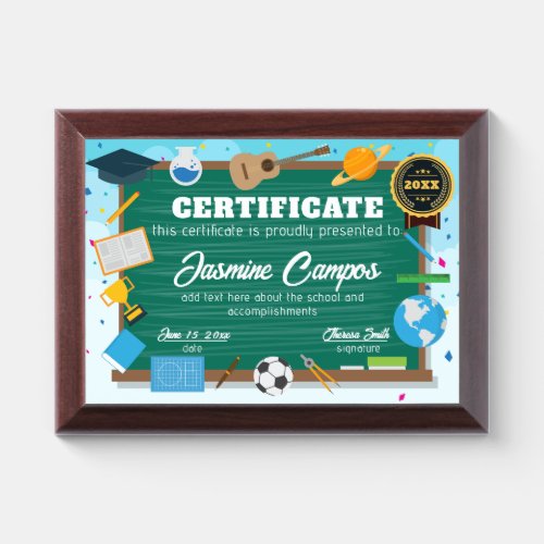  Pre School Kids Achievement Certificate Award Plaque