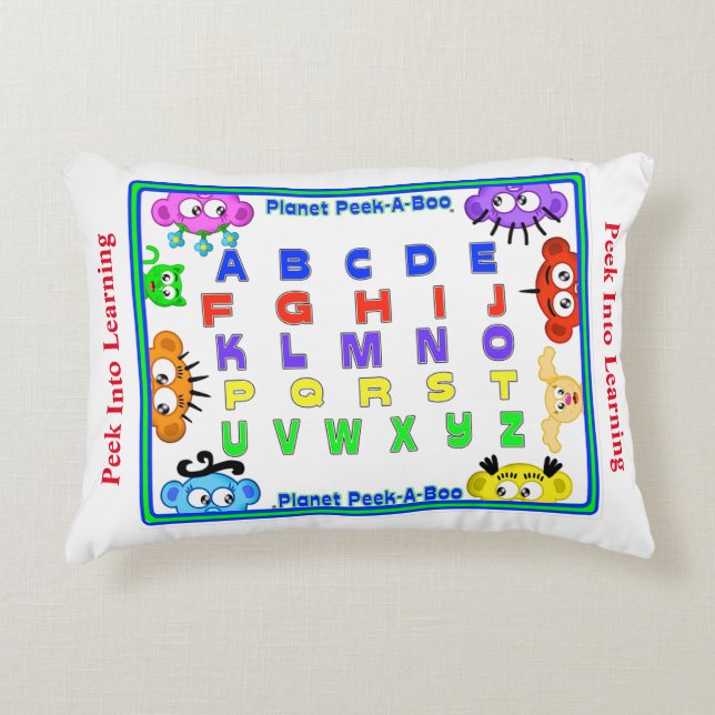 Pre-School Peek into Learning Pillow - ABC & 1-2-3 (Front)
