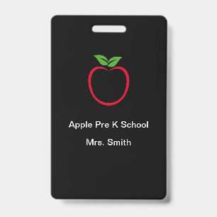 Pre School Teacher Template Badge