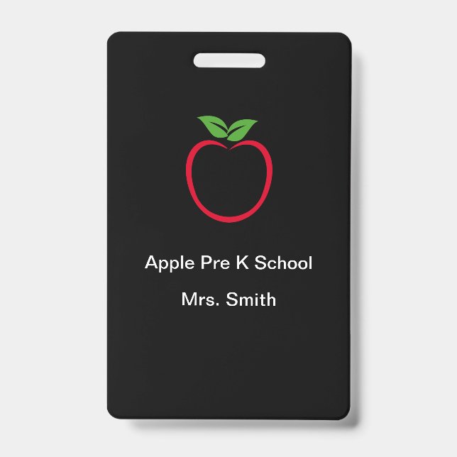 Pre School Teacher Template Badge (Front)