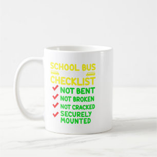 Pre Trip Checklist School Bus Driver Back To Schoo Coffee Mug