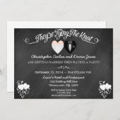 Pre Wedding Announcement Chalkboard Invitation (Front/Back)