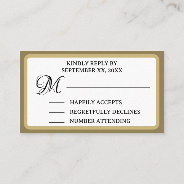 Pre-Wedding Golf Party Weekend White Gold  Enclosure Card (Back)